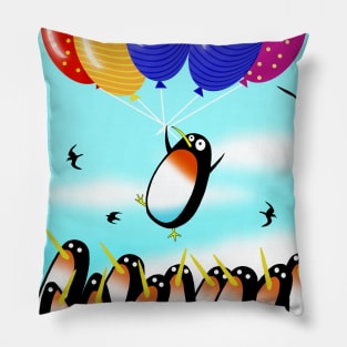 The Penguin Who Could Fly Pillow