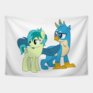 Gallus and Sandbar standing together Tapestry