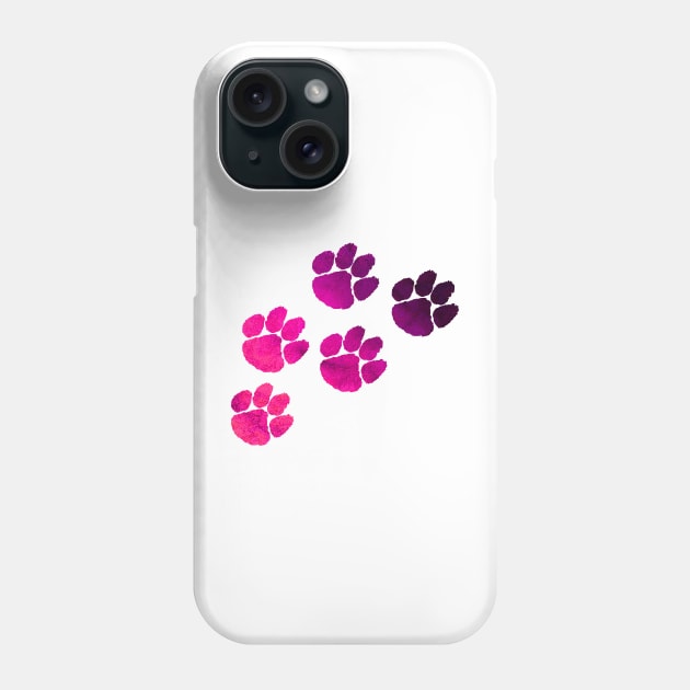 Pink Pawprints Design Phone Case by StylishTayla