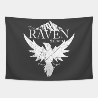 The Raven Saloon - white distressed Tapestry