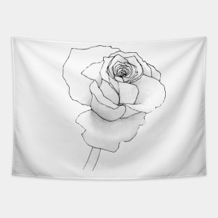 A Rose is a Rose BW Parkinsons Therapy Art Tapestry