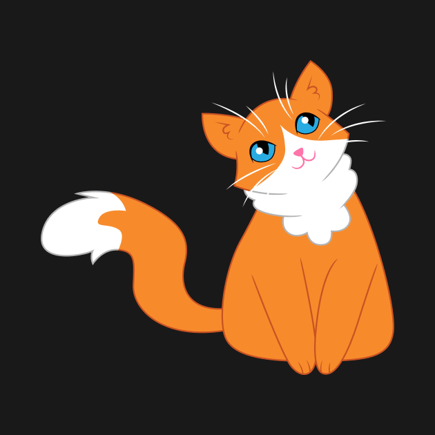 Orange and white fluffy cat by CloudyGlow