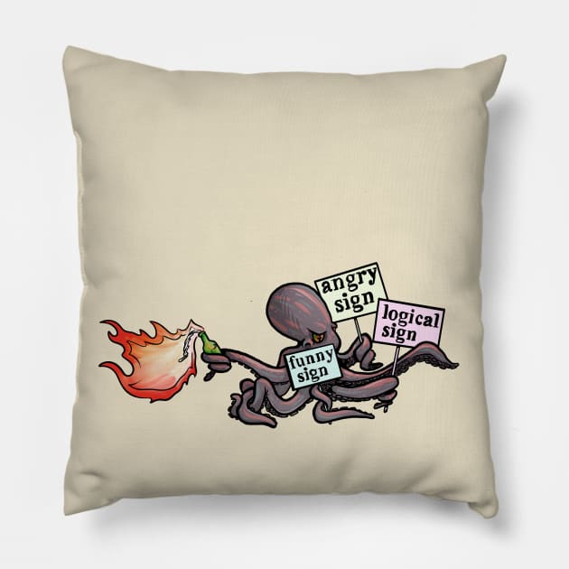 Protesting Cephalopod Pillow by corykerr