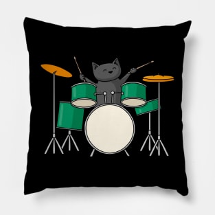 Drummer Cat Pillow