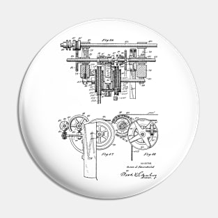 Automatic Bowling Mechanism Vintage Patent Hand Drawing Pin