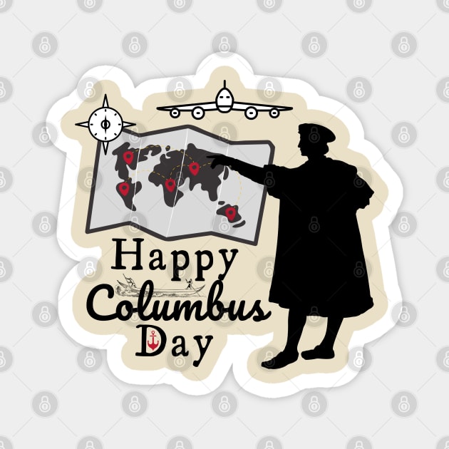 Happy Columbus day October 2021 Holidays Magnet by IkramBEN