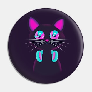 Amazed Cat Pin