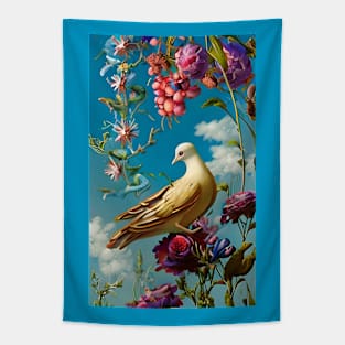 Dove and flowers Tapestry