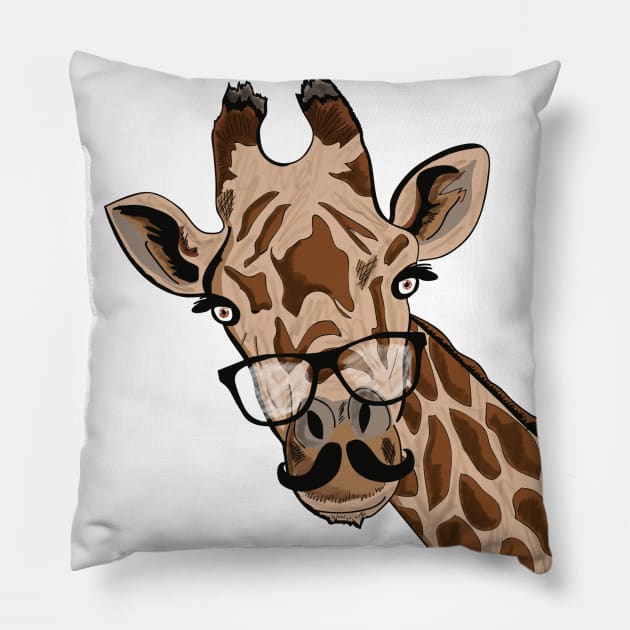 Giraffe Pillow by Swadeillustrations