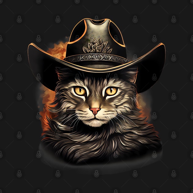 Cat Cowboy wear Hat Cowgirl Western by Origami Fashion