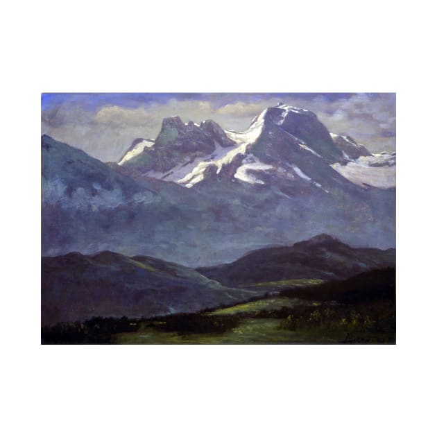 Albert Bierstadt Summer Snow on the Peaks or Snow Capped Mountains by pdpress