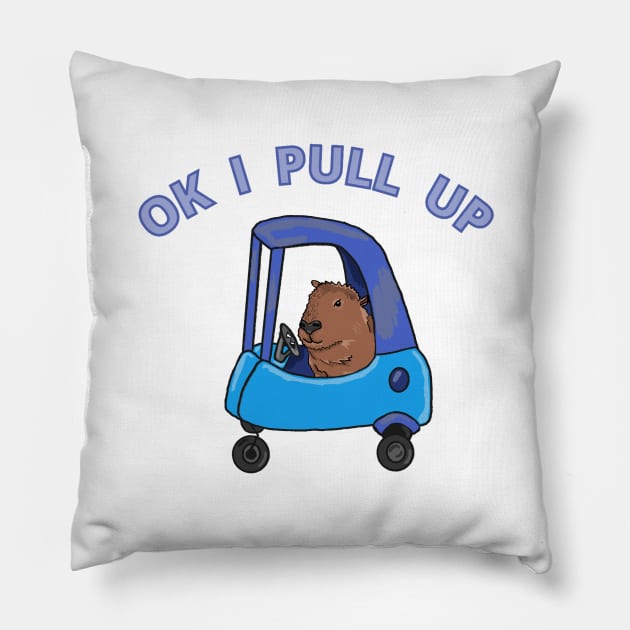 Ok I Pull Up Pillow by RoserinArt