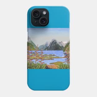 A clear day in Milford Sound, New Zealand Phone Case