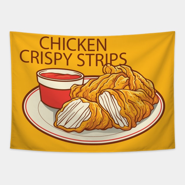 Chicken Crispy Strips Tapestry by Mako Design 