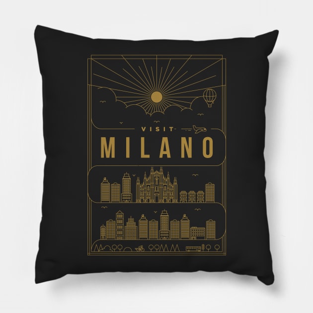 Milano Minimal Lineal Poster Pillow by kursatunsal