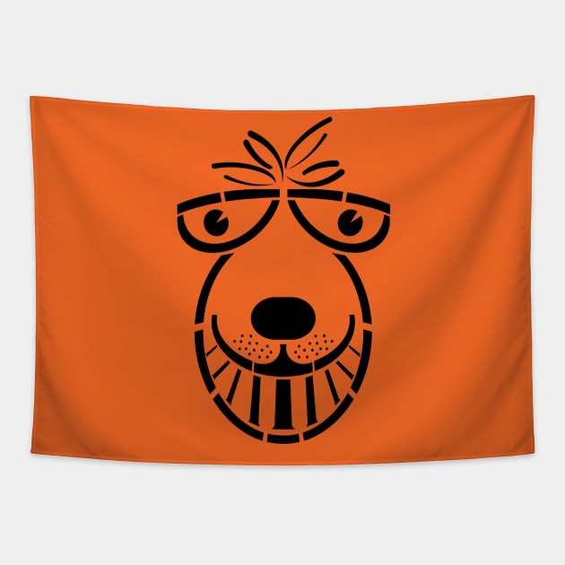 Retro Space Hopper Face Tapestry by SteveHClark