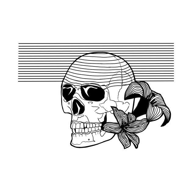 Floral Skull by euglenii