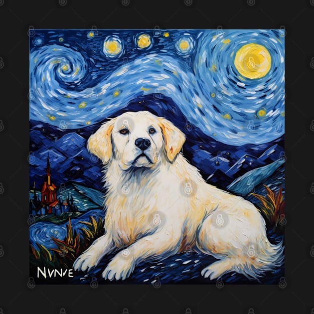 Kuvasz Painting by NatashaCuteShop