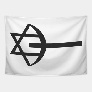 Combination of the three monotheistic religions symbols Tapestry