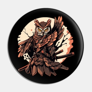 samurai owl Pin