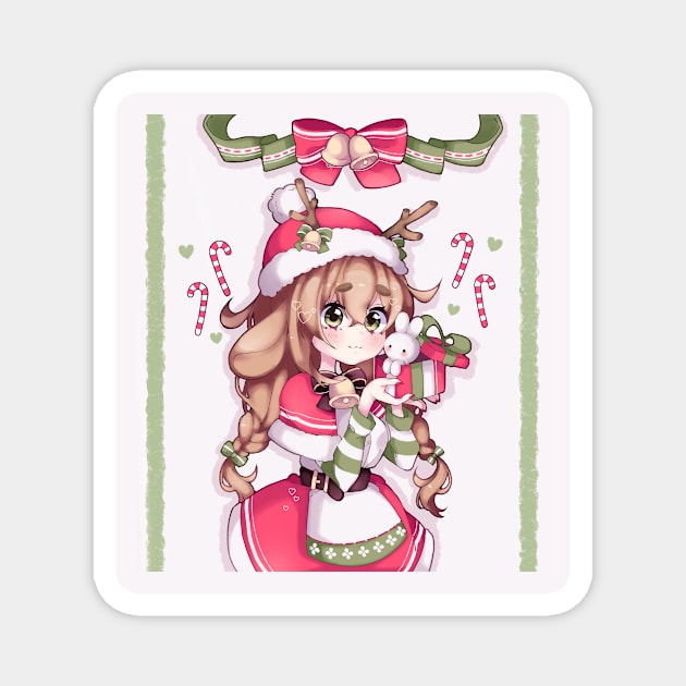 Merry Christmas Magnet by Cute anime