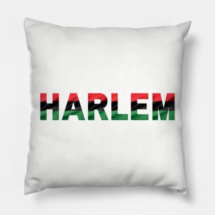 Harlem Texted Based | African Flag Color Design Pillow