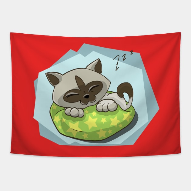 Dreaming Kitten Tapestry by PatrioTEEism