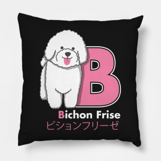 Bichon Frise Letter B Pillow