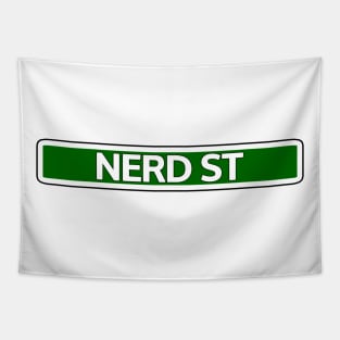 Nerd St Street Sign Tapestry