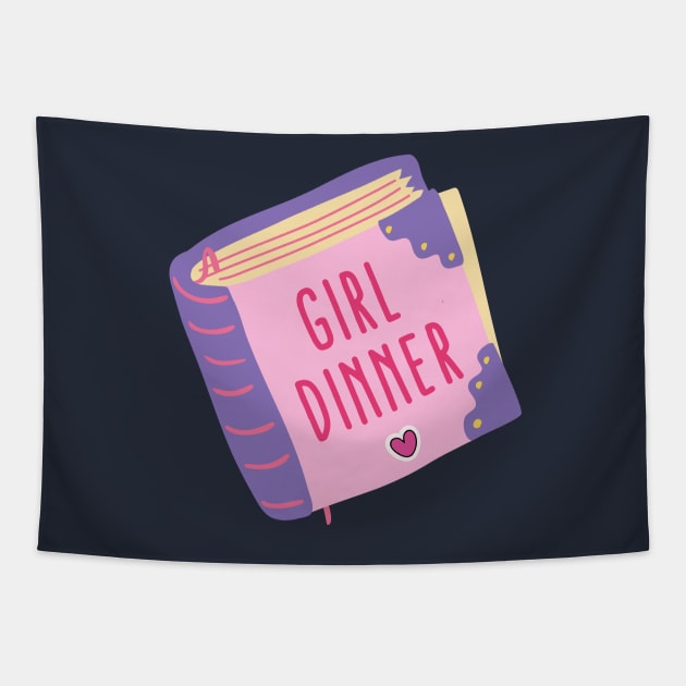 Girl Dinner Tapestry by medimidoodles