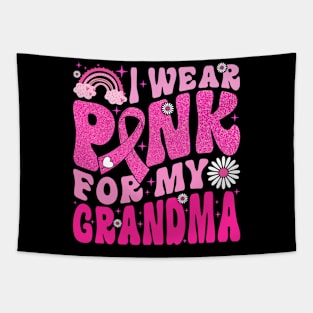 I Wear Pink For My Grandma Breast Cancer Awareness Support Tapestry