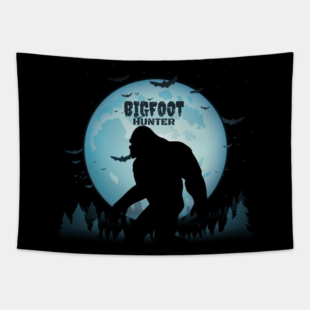 Bigfoot Hunter Tapestry by Dr_Squirrel