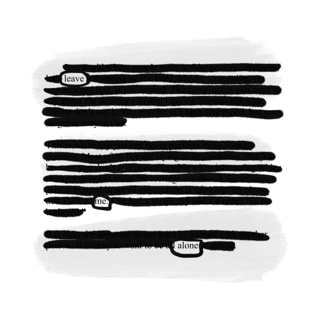 Blackout Poetry by megkpart