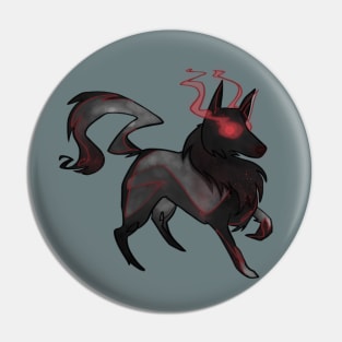 Black wolf Pin