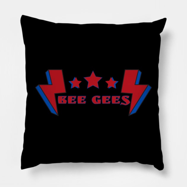 Bee gees vintage Pillow by NexWave Store