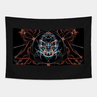 skull flames Tapestry