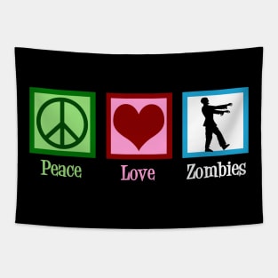 Peace Love Zombies Tapestry