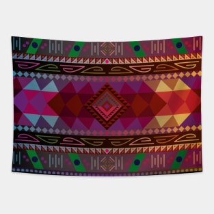 vintage and warm mix native american parrtern design Tapestry