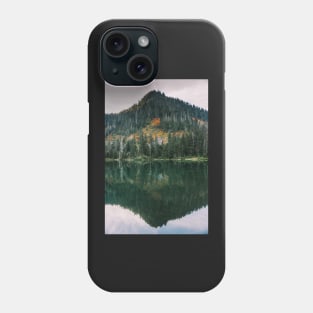 Mountain lake reflection at Lake 22 in Granite Falls,Washington Phone Case