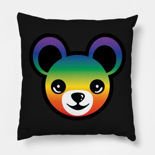 Rainbow Teddy Bear Pillow