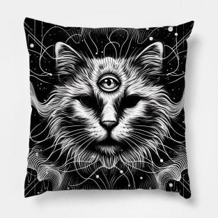 Occult Cat | Spiritual Cat | Spectral Cat Pillow