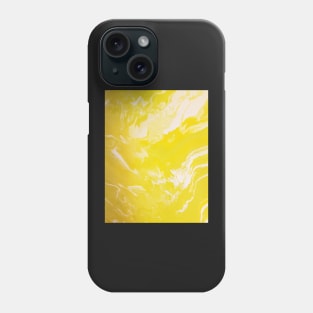 Yellow marble swirl. Phone Case