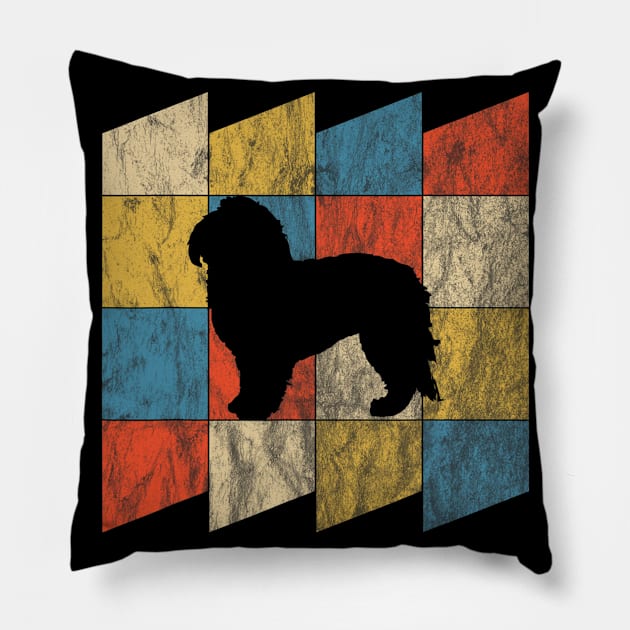 Maltese Dog Vintage Retro Pillow by IainDodes