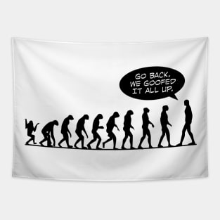 Evolution Goofed Tapestry