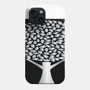 Silver Tree Abstract Art Phone Case