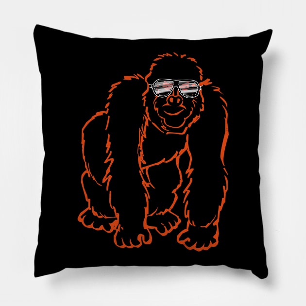 Ubuntu Groovy Gorilla Pillow by cryptogeek