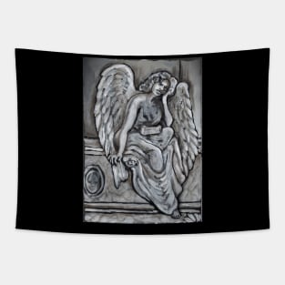 Angel Statue Memorial Spiritual Tapestry