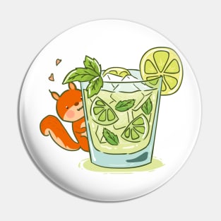 Mojito Squirrel - Mosquirrel Pin