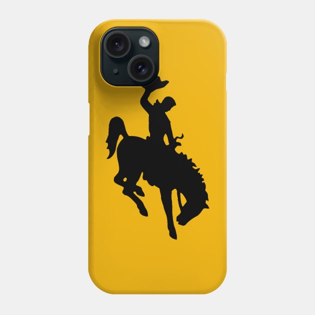 Wyoming Bucking Bronco Phone Case by Madrok