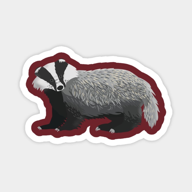 Badger Magnet by NeonWrenArt